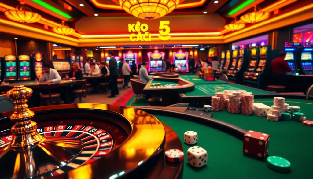 Experience the thrill of Kèo Nhà Cái 5 with vibrant casino games, from roulette to poker.